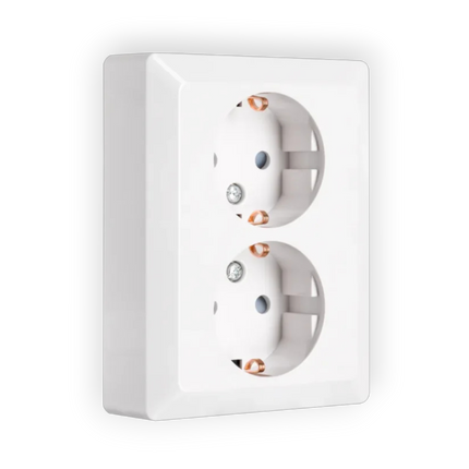 ION Industries Wandcontactdoos RA - Halfopbouw 2-voudig