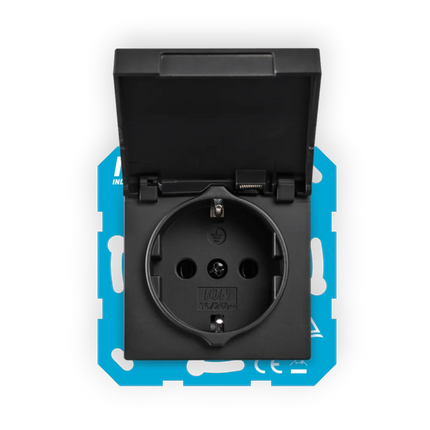 ION Industries Wandcontactdoos RA met Klapdeksel en Aanraakbeveiliging - V1/J1