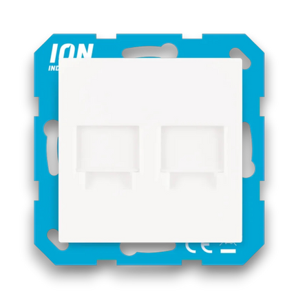 ION Industries Centraalplaat Modular Jack 2-voudig - J1/V1