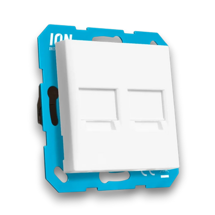 ION Industries Centraalplaat Modular Jack 2-voudig - J1/V1