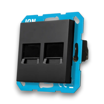 ION Industries Centraalplaat Modular Jack 2-voudig - J1/V1