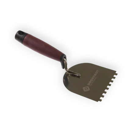 Doordagt Premium Soft Getand Platschopje met Zacht Handgreep - RVS - 6x6mm - 100mm