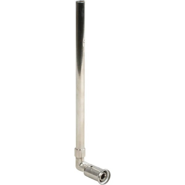 Henco Radiatorbocht met 20cm Buis - Pers - Messing - 16x15mm