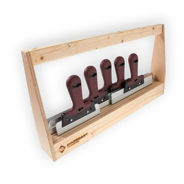 Doordagt Spackmesbak inclusief 5 Messen met Zacht Handgreep - 20, 30, 40, 50 & 60cm