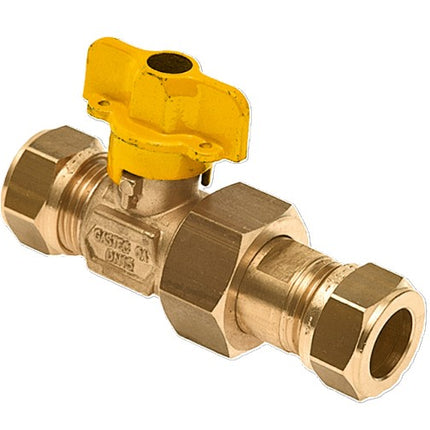 Bonfix Kogelkraan - Gas - Messing - Knel - 22x22mm
