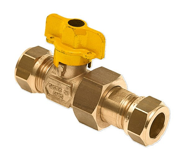 Bonfix Kogelkraan - Gas - Messing - Knel - 22x22mm