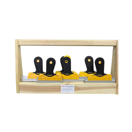 Dekor Spackmesbak inclusief 7 Messen met Zacht Handgreep - 17, 20, 25, 30, 40, 50 & 60cm