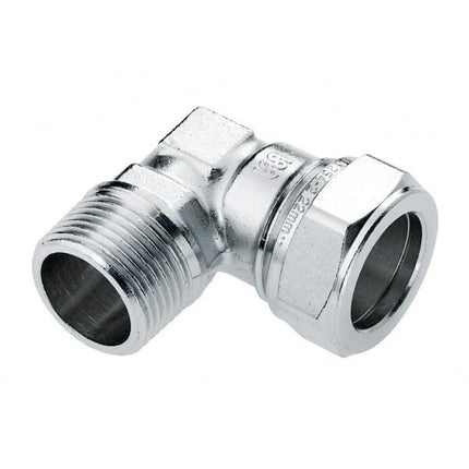 Bonfix Verlopend Kniekoppeling - Knel x Buitendraad - Vertind Messing - 15mm x 1/2