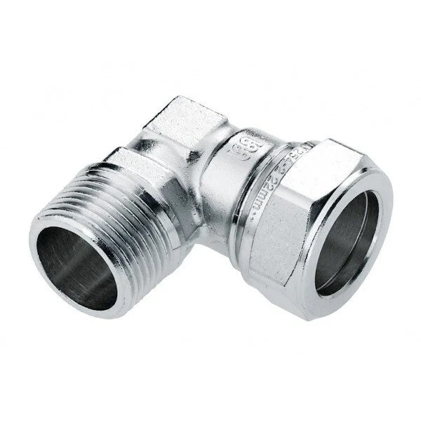 Bonfix Verlopend Kniekoppeling - Knel x Buitendraad - Vertind Messing - 15mm x 1/2