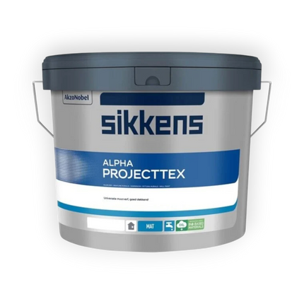 Sikkens Alpha Projecttex Muurverf - Wit - 10L