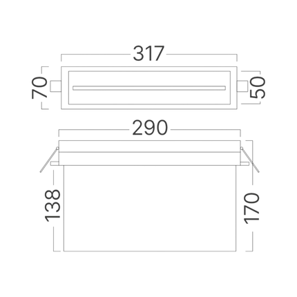 Braytron LED Nooduitgangsbord - 2W - IP20