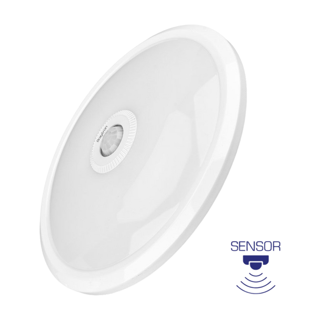 Braytron LED Plafondlamp met Bewegingssensor - Rond - 15W - IP20 - Wit