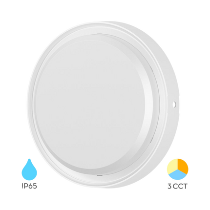 Braytron LED Wandlamp - Rond - 18W - IP65 - CCT