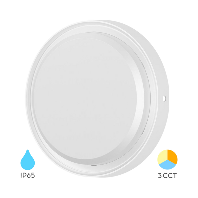 Braytron LED Wandlamp - Rond - 18W - IP65 - CCT