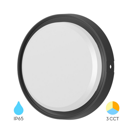 Braytron LED Wandlamp - Rond - 18W - IP65 - CCT