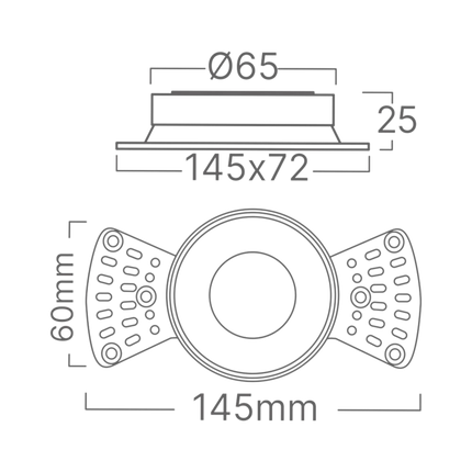 Braytron Noshow LED Spot - Rond - IP20