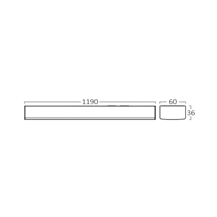 Braytron Proline LED Lamp - 36W - IP40 - Wit