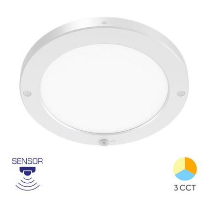 Braytron LED Plafondlamp met Bewegingssensor - Rond - 20W - IP20 - CCT - Wit