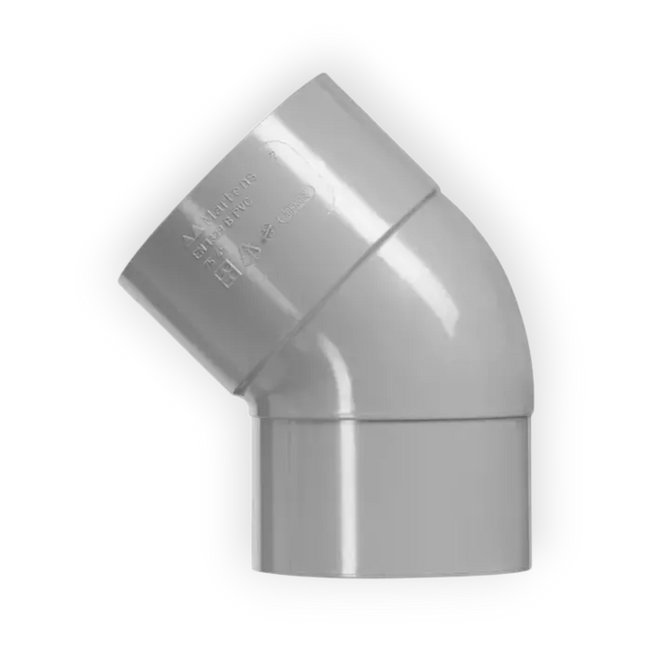 Martens Bocht - 45° - Mof x Spie - PVC
