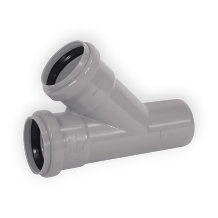Martens T-stuk - 45° - 2x Manchet / 1x Spie - PVC