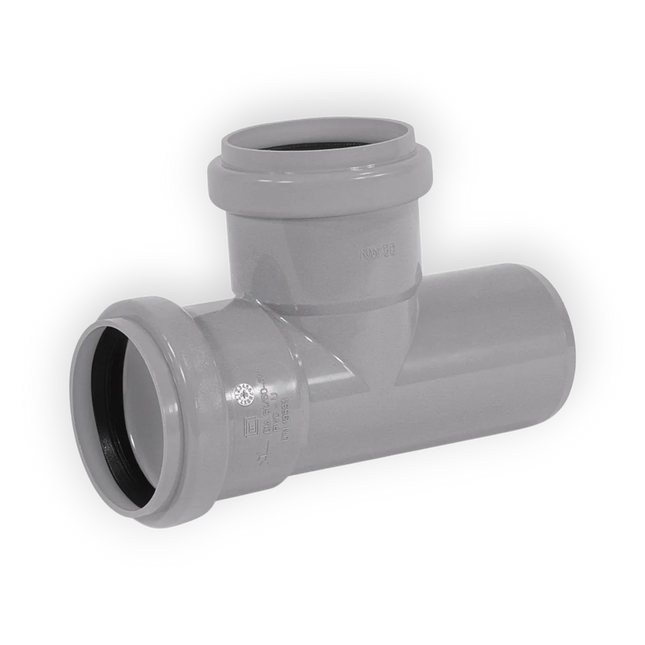 Martens T-stuk - 90° - 2x Manchet / 1x Spie - PVC